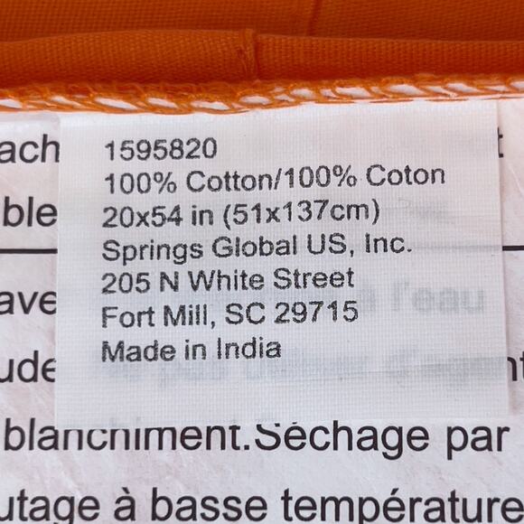 Orange Body Pillow Cover Pillow Case Bedding 100% Cotton 54" - Picture 3 of 7